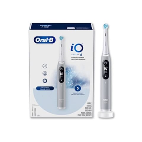 ⁨Oral-B | Szczoteczka do zębów | iO Seria 6 | Akumulatorowa | Dla dorosłych | Liczba główek szczoteczki w zestawie 1 | Liczba try⁩ w sklepie Wasserman.eu