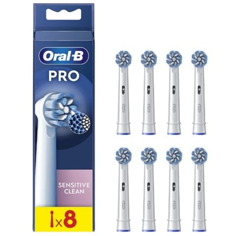 ⁨Oral-B | Wymienne główki szczoteczki do zębów | EB60X-8 Sensitive Clean Pro | Główki | Dla dorosłych | Liczba główek szczoteczki⁩ w sklepie Wasserman.eu