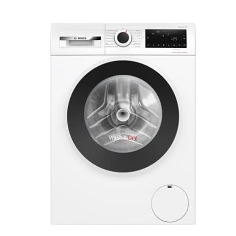 ⁨Bosch | Washing Machine with Dryer | WNG2540LSN | Energy efficiency class D | Front loading | Washing capacity 10.5 kg | 1400 RPM | Depth 64 cm | Width 60 cm | Display | LCD | Drying system | Drying capacity 6 kg | Steam function | White⁩ at Wasserman.eu