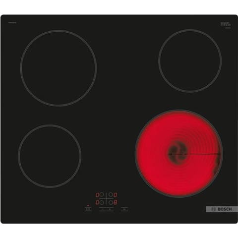 ⁨Bosch Hob | PKE61RBA2E | Electric | Number of burners/cooking zones 4 | Touch | Timer | Black⁩ at Wasserman.eu