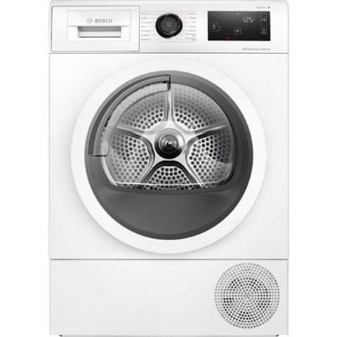 ⁨Bosch Dryer Machine with Heat Pump | WTU876IHSN | Energy efficiency class A++ | Front loading | 9 kg | LED | Depth 61.3 cm | White⁩ at Wasserman.eu