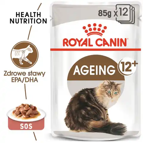 ⁨Royal Canin Ageing +12 wet food in sauce for mature cats sachet 85g⁩ at Wasserman.eu