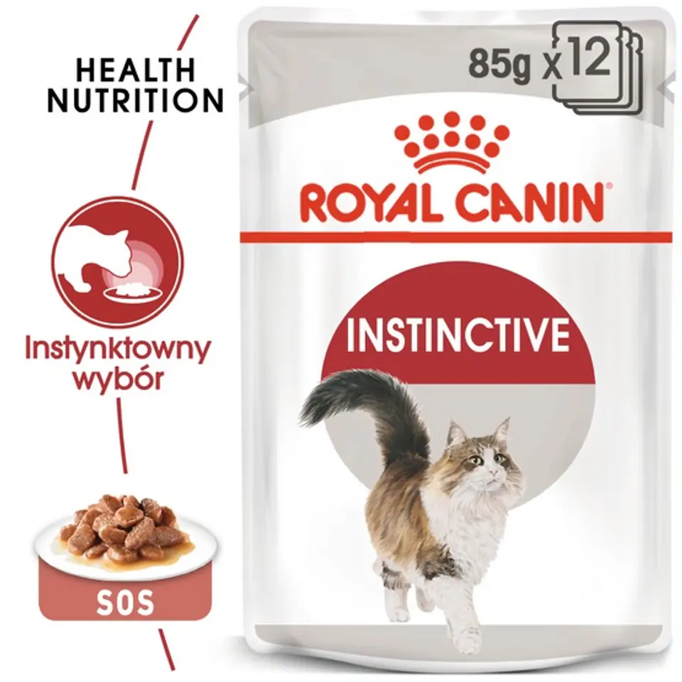 ⁨Royal Canin Instinctive w sosie karma mokra dla kotów dorosłych, wybrednych saszetka 85g⁩ w sklepie Wasserman.eu