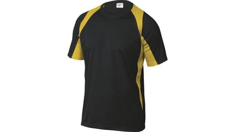 ⁨T-Shirt czarno-żółty z poliestru (100) 160G szybkoschnący rozmiar L BALINJGT⁩ w sklepie Wasserman.eu