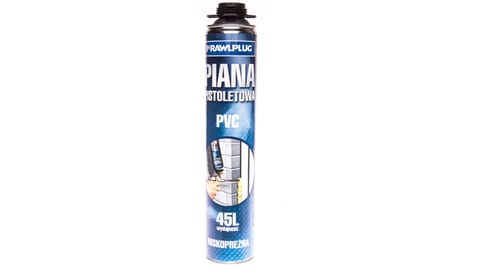 ⁨Piana montażowa pistoletowa niskoprężna do PVC 750ml do 45l RPP-PVC⁩ w sklepie Wasserman.eu