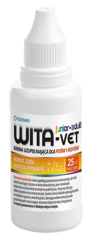 ⁨Wita-Vet Junior + Adult for cat and dog drops 25ml⁩ at Wasserman.eu