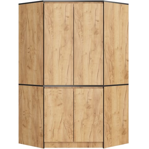 ⁨SZAFA NAROŻNA S100 4D CLP DĄB CRAFT⁩ w sklepie Wasserman.eu