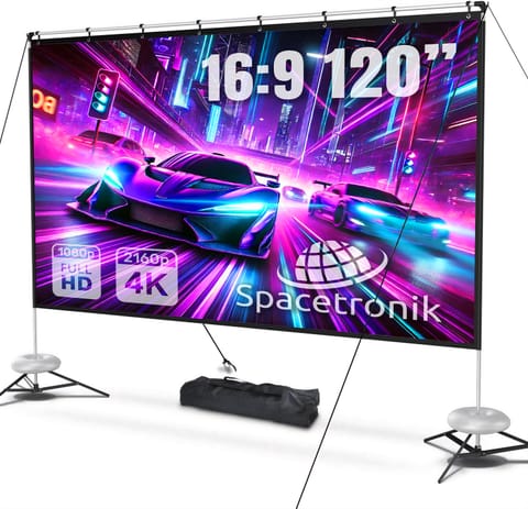 ⁨Przenośny ekran projekcyjny 120'' 4K  Spacetronik⁩ w sklepie Wasserman.eu