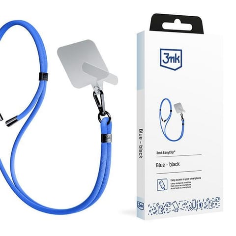 ⁨3MK EasyClip Blue (black) Smycz do telefonu⁩ w sklepie Wasserman.eu