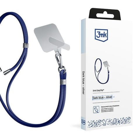 ⁨3MK EasyClip Dark Blue (silver) smycz do telefonu⁩ w sklepie Wasserman.eu