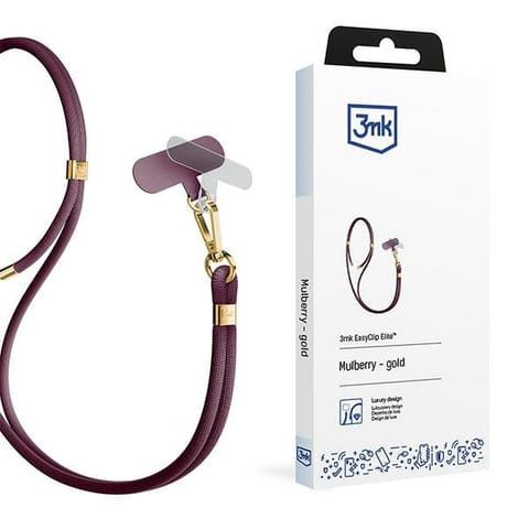 ⁨3MK EasyClip Elite Mulberry (gold) Smycz do telefonu⁩ w sklepie Wasserman.eu