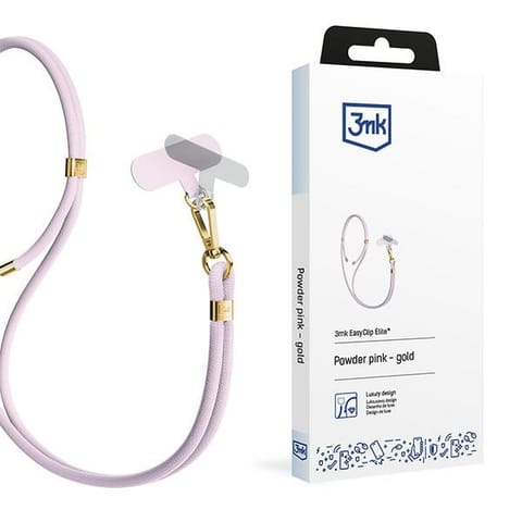 ⁨3MK EasyClip Elite Powder Pink (gold)smycz do telefonu⁩ w sklepie Wasserman.eu