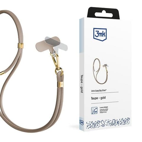 ⁨3MK EasyClip Elite Taupe (gold) Smycz do telefonu⁩ w sklepie Wasserman.eu