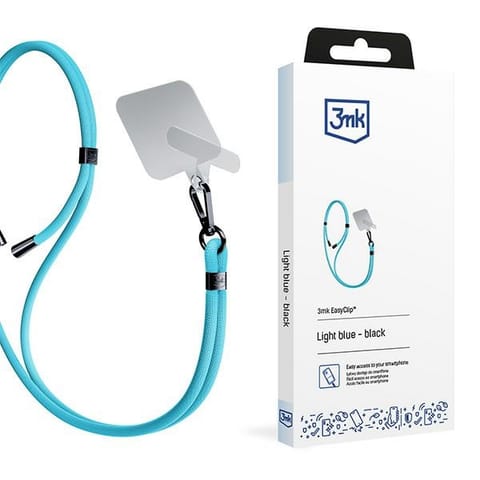 ⁨3MK EasyClip Light Blue (black)smycz do telefonu⁩ w sklepie Wasserman.eu