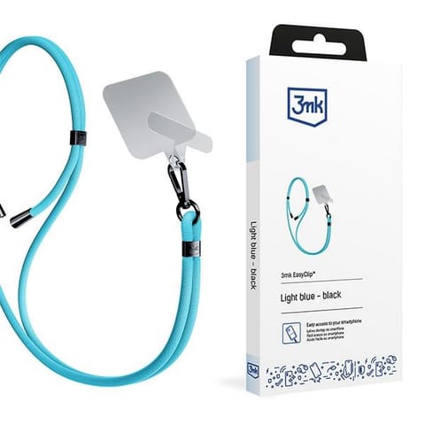 ⁨3MK EasyClip Light Blue (black) smycz do telefonu⁩ w sklepie Wasserman.eu