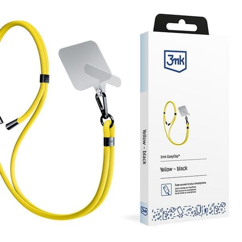 ⁨3MK EasyClip Yellow (black)smycz do telefonu⁩ w sklepie Wasserman.eu