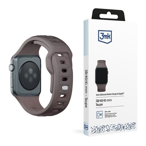 ⁨3MK Silicone Watch Strap brązowy/taupedla Apple Watch 38/40/41mm⁩ w sklepie Wasserman.eu