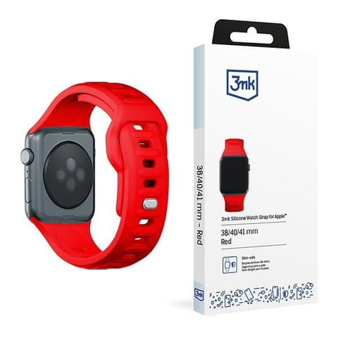 ⁨3MK Silicone Watch Strap czerwony/red dla Apple Watch 38/40/41mm⁩ w sklepie Wasserman.eu