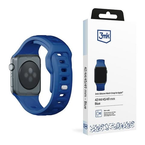 ⁨3MK Silicone Watch Strap Niebieski/Bluedla Apple Watch 42/44/45/49mm⁩ w sklepie Wasserman.eu