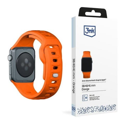 ⁨3MK Silicone Watch Strap pomarańczowy/ orange dla Apple Watch 38/40/41mm⁩ w sklepie Wasserman.eu