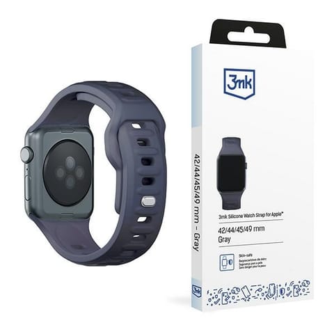 ⁨3MK Silicone Watch Strap szary/greydla Apple Watch 42/44/45/49mm⁩ w sklepie Wasserman.eu