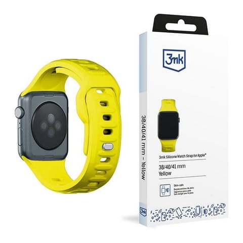⁨3MK Silicone Watch Strap żółty/yellowdla Apple Watch 38/40/41mm⁩ w sklepie Wasserman.eu