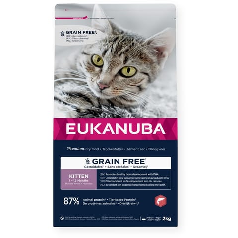 ⁨EUKANUBA Grain Free Kitten Salmon - dry cat food - 2kg⁩ at Wasserman.eu