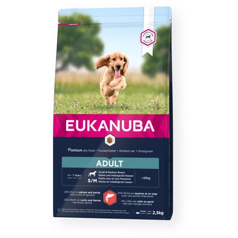 ⁨EUKANUBA Adult Small&Medium Salmon - dry dog food - 2,5kg⁩ at Wasserman.eu