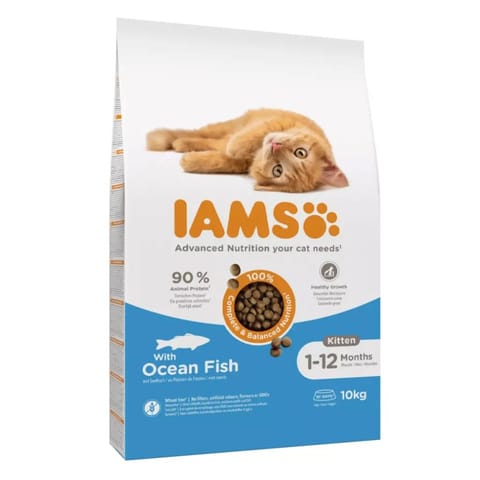 ⁨78 / 5 000 IAMS for Vitality Cat Kitten Ocean Fish - dry cat food - 10 kg⁩ at Wasserman.eu