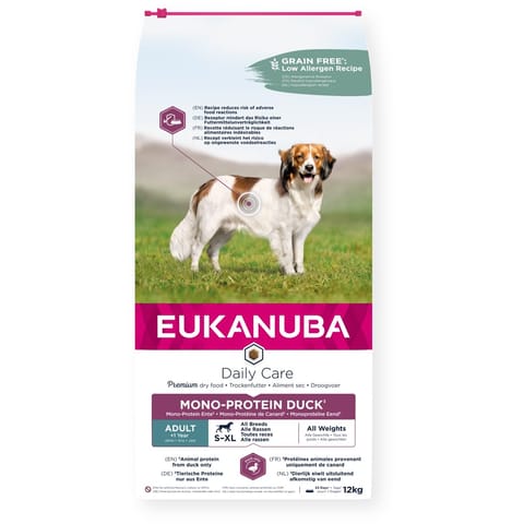 ⁨Eukanuba Daily Care Adult Protien Kaczka - sucha karma dla psa 12 kg⁩ w sklepie Wasserman.eu