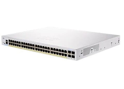 ⁨Cisco CBS250-48P-4X-EU network switch Managed L2/L3 Gigabit Ethernet (10/100/1000) Silver⁩ at Wasserman.eu