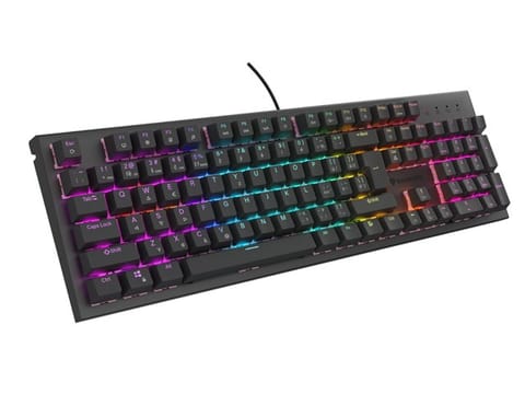 ⁨KLAWIATURA DLA GRACZY GENESIS THOR 303 CZ/SK PODŚWIETLENIE RGB MECHANICZNA SILENT SWITCH CZARNA HOT⁩ w sklepie Wasserman.eu