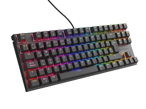 ⁨KLAWIATURA DLA GRACZY GENESIS THOR 303 TKL ES PODŚWIETLENIE RGB MECHANICZNA SILENT SWITCH CZARNA HOT⁩ w sklepie Wasserman.eu