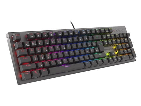 ⁨GAMING KEYBOARD GENESIS THOR 303 CZ/SK RGB BACKLIGHT MECHANICAL RED BLACK SWITCH HOT SWA⁩ at Wasserman.eu