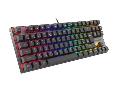 ⁨GAMING KEYBOARD GENESIS THOR 303 TKL CZ/SK RGB BACKLIGHT MECHANICAL RED BLACK HOT SWAP⁩ at Wasserman.eu