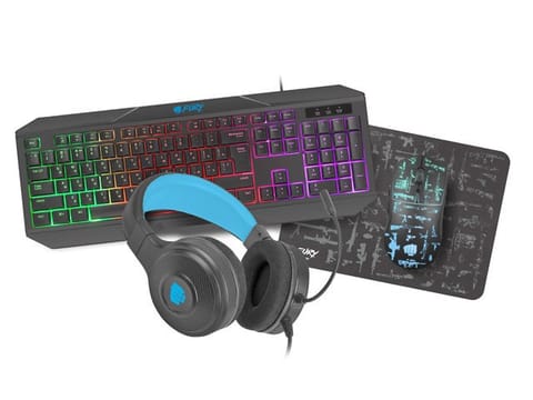 ⁨4IN1 FURY THUNDERSTREAK 3.0 GAMING SET KEYBOARD+MOUSE+HEADPHONES+PAD RU LAYOUT⁩ at Wasserman.eu