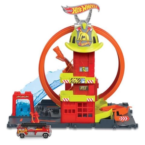 ⁨Hot Wheels City Remiza strażacka - Superpętla Zestaw HKX41 MATTEL⁩ w sklepie Wasserman.eu