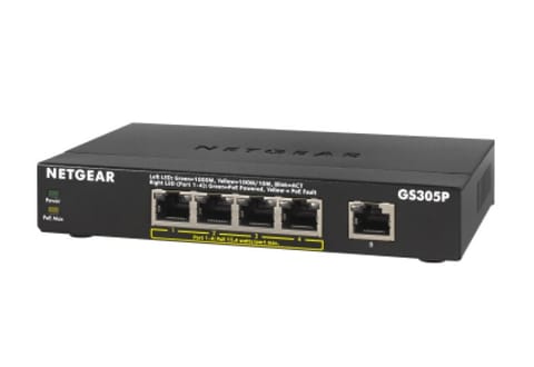 ⁨NETGEAR GS305Pv2 Unmanaged Gigabit Ethernet (10/100/1000) Power over Ethernet (PoE) Black⁩ at Wasserman.eu