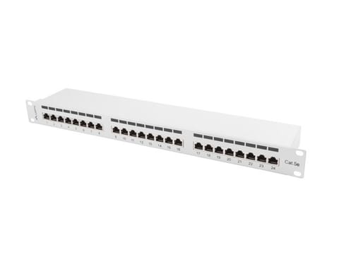 ⁨Patch panel Lanberg PPS5-1024-S (1U; 19"; kat. 5e; FTP; 24xRJ-45)⁩ w sklepie Wasserman.eu