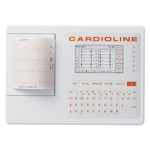 ⁨CARDIOLINE ECG100S Elektrokardiograf 12-kanałowy, z dużym ekranem i USB⁩ w sklepie Wasserman.eu
