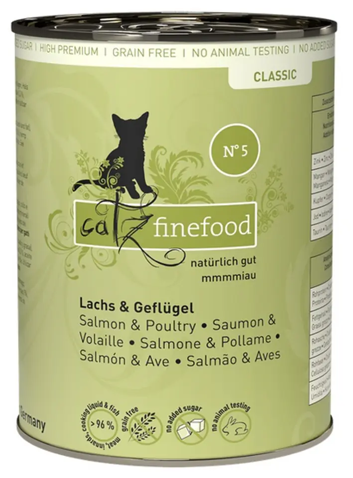 ⁨Catz Finefood Classic N.05 Łosoś i drób puszka 400g⁩ w sklepie Wasserman.eu