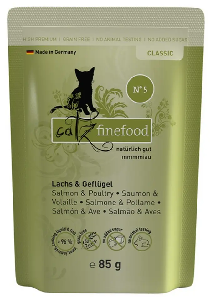 ⁨Catz Finefood Classic N.05 Łosoś i drób saszetka 85g⁩ w sklepie Wasserman.eu