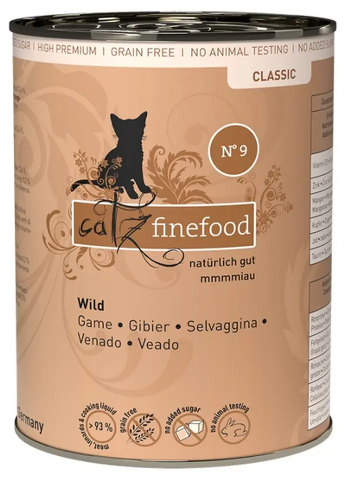 ⁨Catz Finefood Classic N.09 Dziczyzna puszka 400g⁩ w sklepie Wasserman.eu