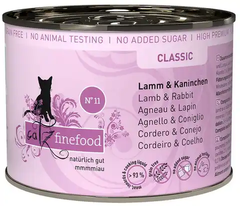 ⁨Catz Finefood Classic N.11 Lamm- und Kaninchendose 200g⁩ im Wasserman.eu