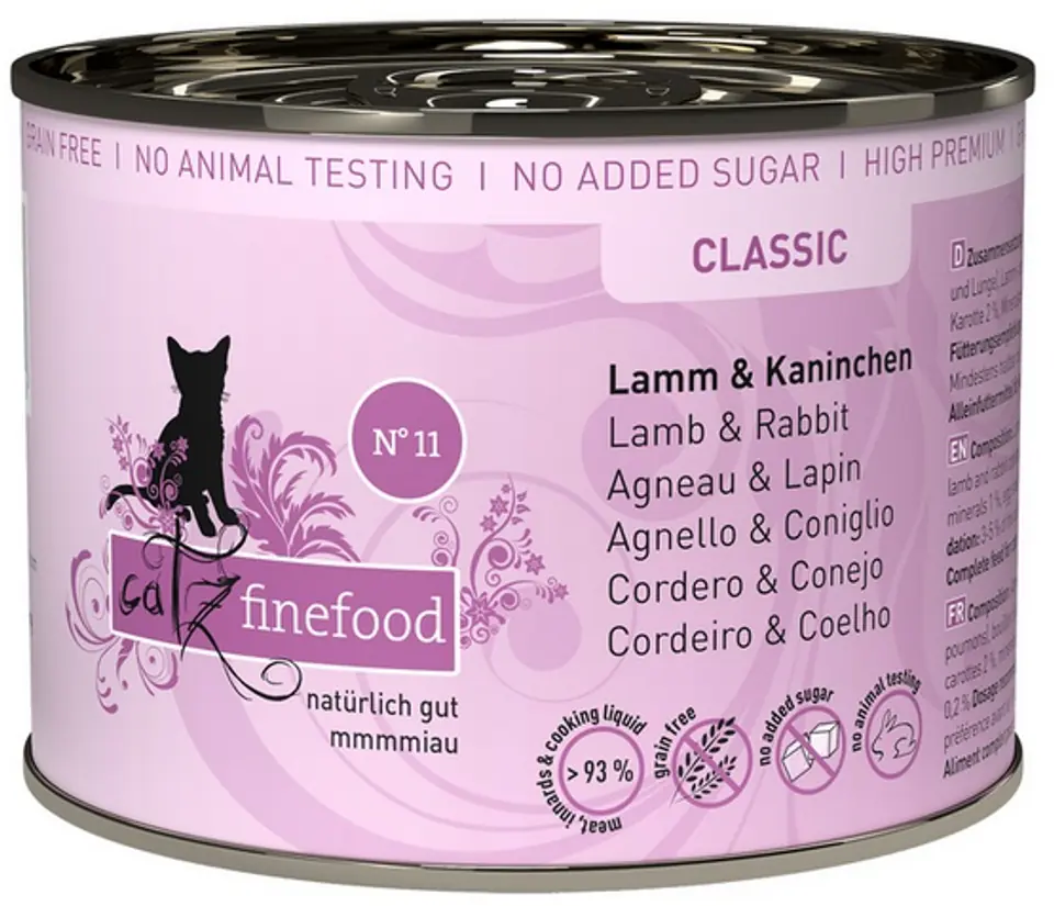 ⁨Catz Finefood Classic N.11 Lamb and Rabbit can 200g⁩ at Wasserman.eu