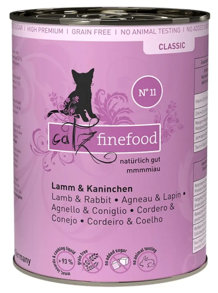 ⁨Catz Finefood Classic N.11 Jagnięcina i Królik puszka 400g⁩ w sklepie Wasserman.eu