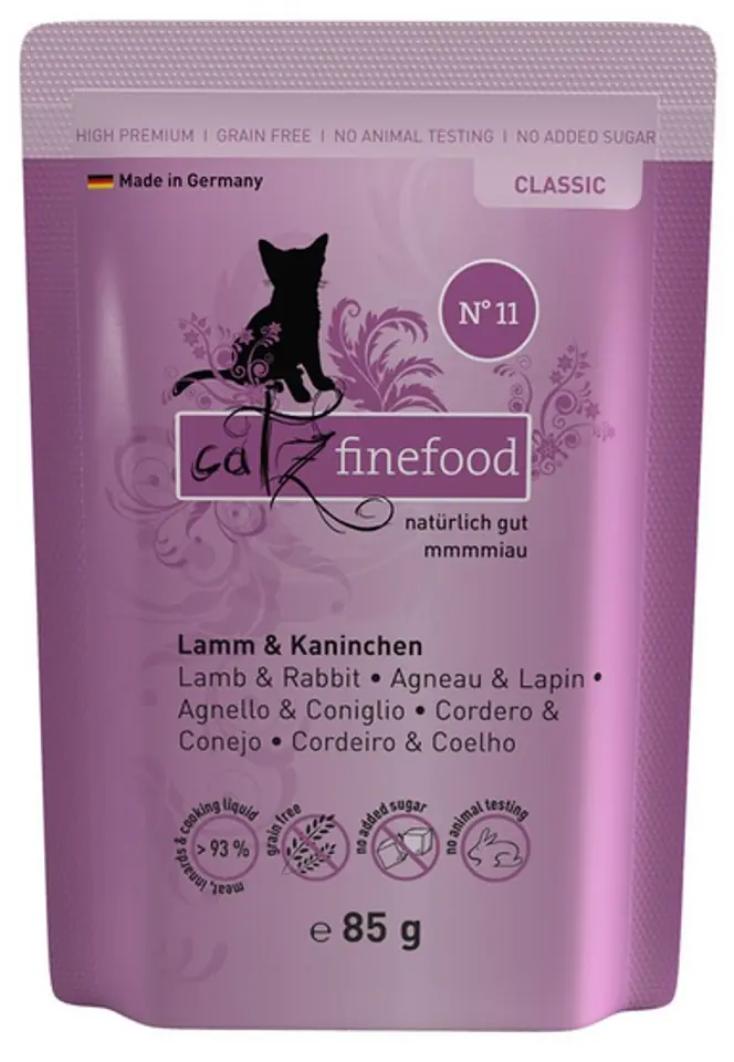 ⁨Catz Finefood Classic N.11 Jagnięcina i Królik saszetka 85g⁩ w sklepie Wasserman.eu