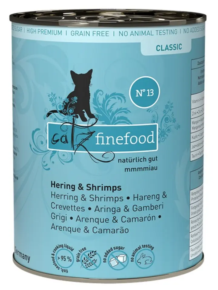 Catz Finefood Classic N.13 Śledź i Krewetki puszka 400g w sklepie Wasserman.eu