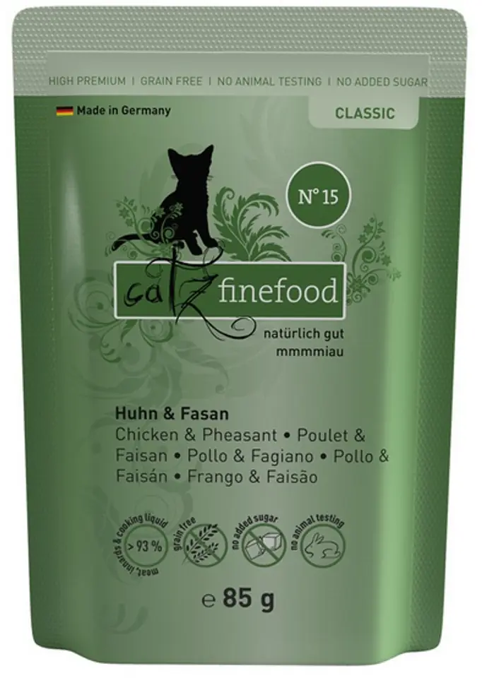 ⁨Catz Finefood Classic N.15 Chicken and Pheasant Sachet 85g⁩ at Wasserman.eu