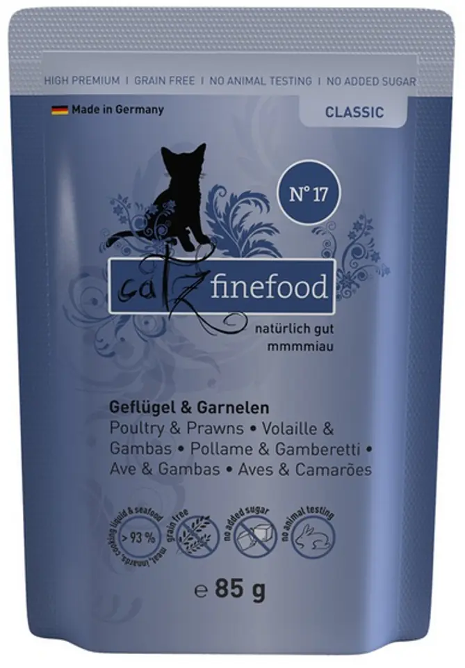 ⁨Catz Finefood Classic N.17 Drób i Krewetki saszetka 85g⁩ w sklepie Wasserman.eu